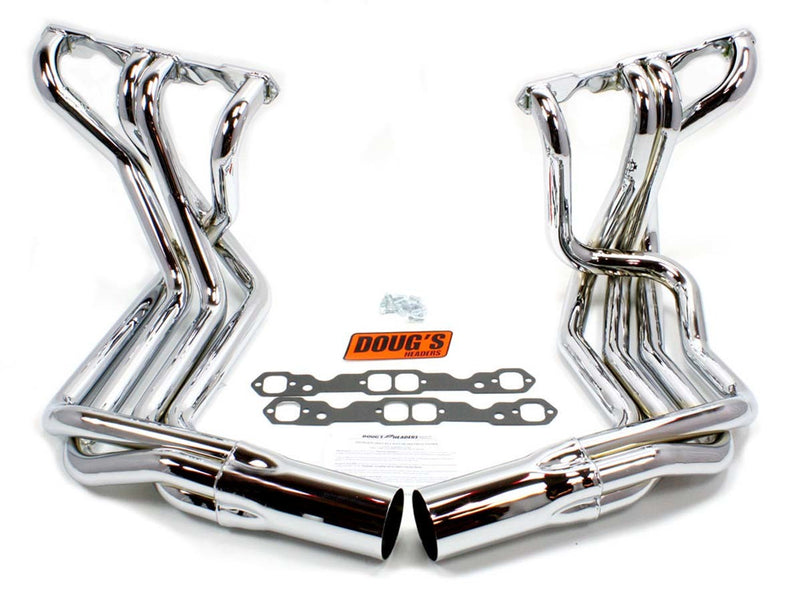 Dougs Headers SBC Side Mount Headers - Chrome - 63-82 Vette