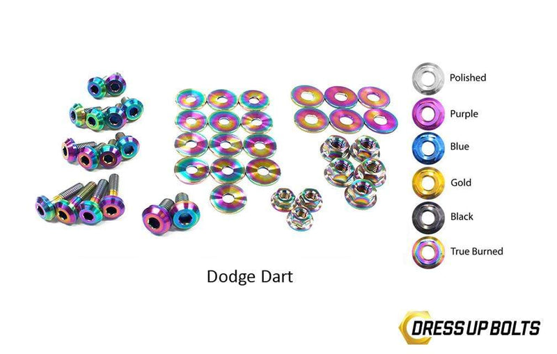 Dodge Dart (2013-2016) Titanium Dress Up Bolts Engine Bay Kit