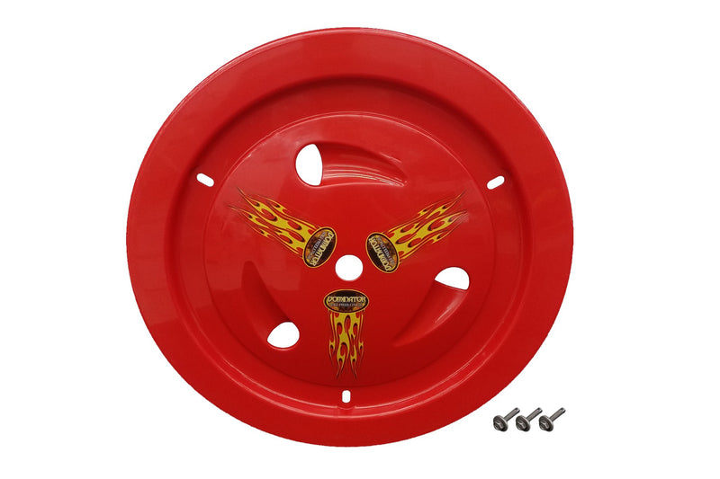 Dominator Race Products Wheel Cover Bolt-On Red Real Style