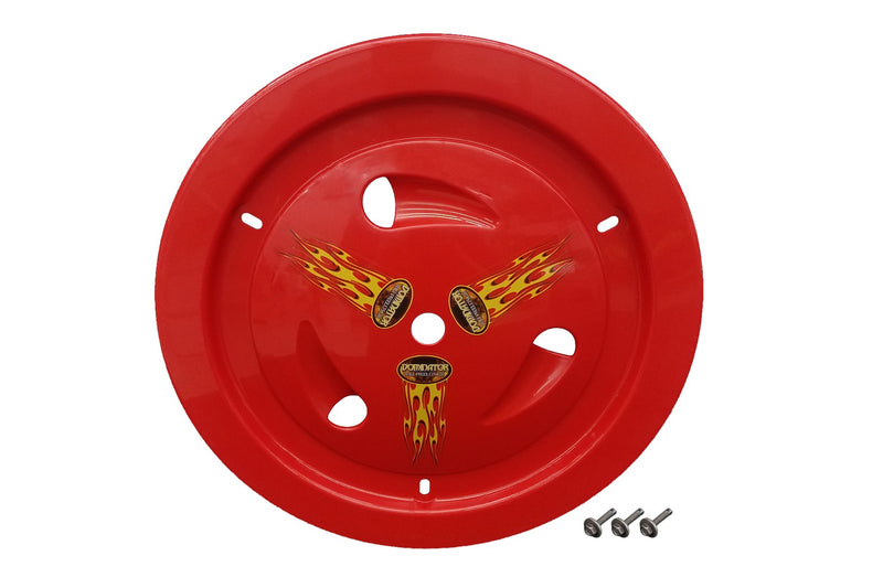 Dominator Race Products Wheel Cover Bolt-On Red