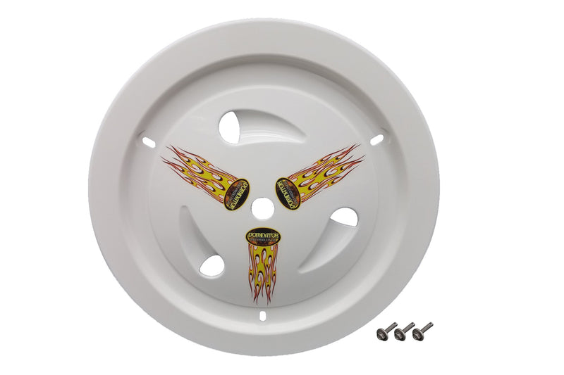 Dominator Race Products Wheel Cover Bolt-On White