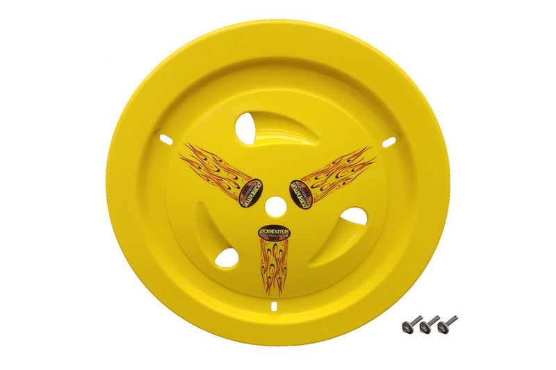 Dominator Race Products Wheel Cover Bolt-On Yellow