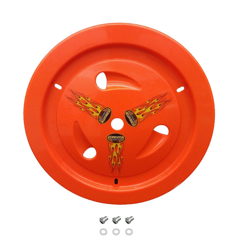 Dominator Race Products Wheel Cover Dzus-On Fluo Orange