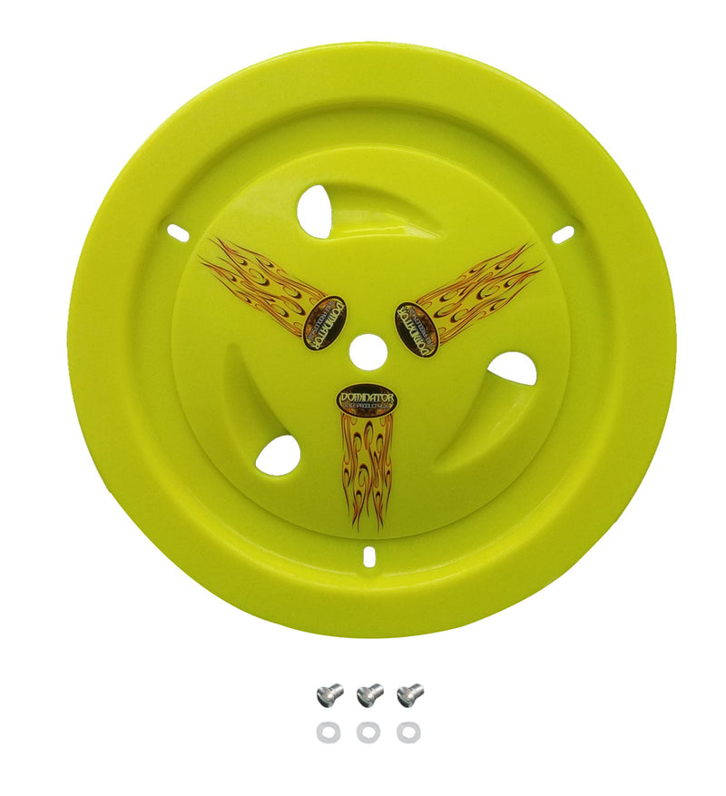 Dominator Race Products Wheel Cover Dzus-On Fluo Yellow