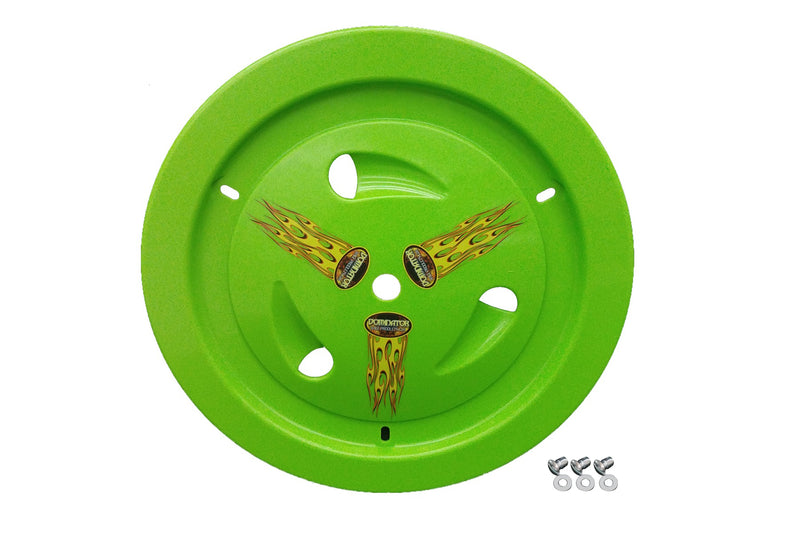 Dominator Race Products Wheel Cover Dzus-On Xtr Green