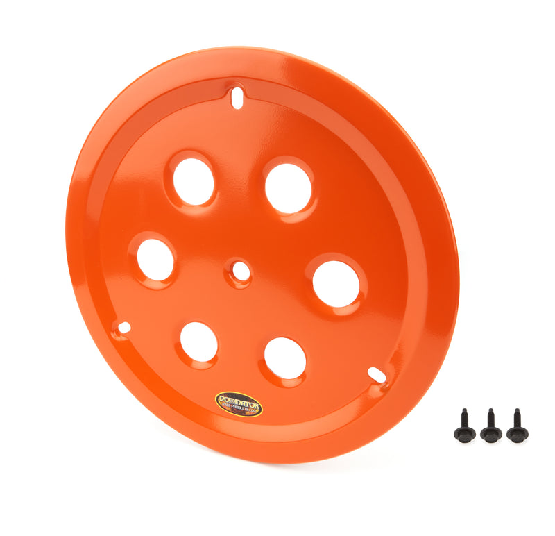 Dominator Race Products Wheel Cover Hole Vent Alum Bolt 15in Orange