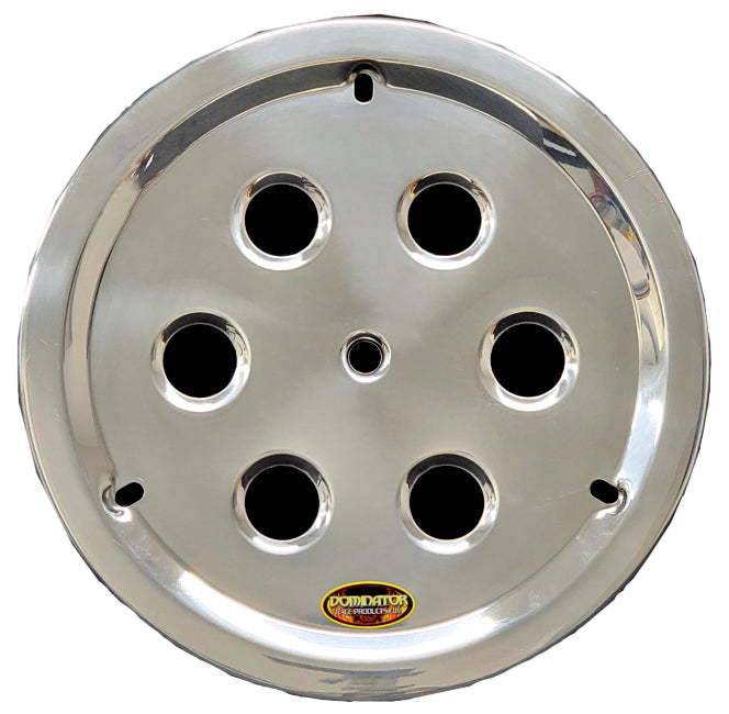 Dominator Race Products Wheel Cover Hole Vent Alum Bolt 15in Polished