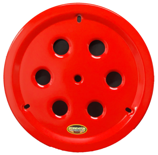 Dominator Race Products Wheel Cover Hole Vent Alum Bolt 15in Red