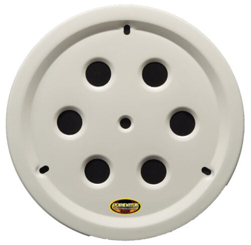 Dominator Race Products Wheel Cover Hole Vent Alum Bolt 15in White