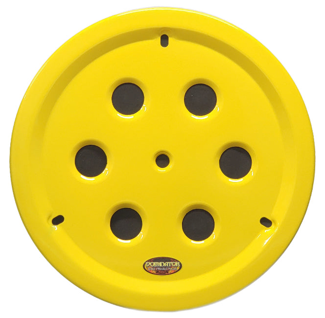 Dominator Race Products Wheel Cover Hole Vent Alum Bolt 15in Yellow