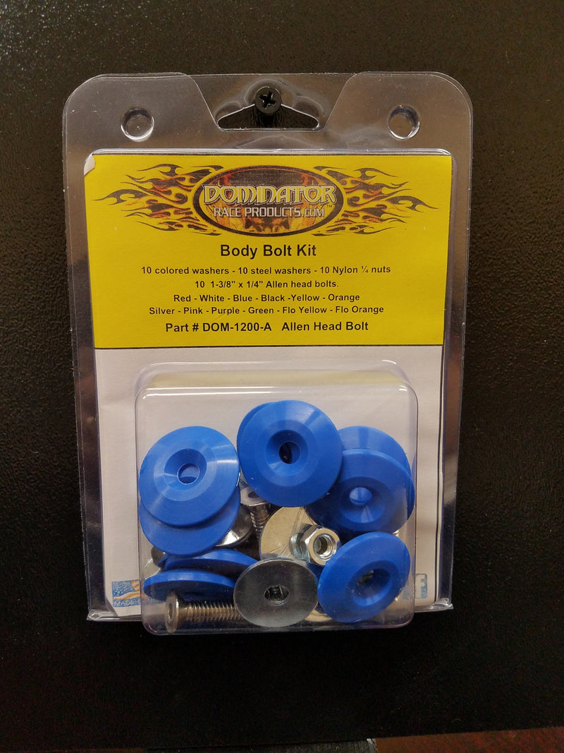 Dominator Race Products Body Bolt Kit Blue Allen Head