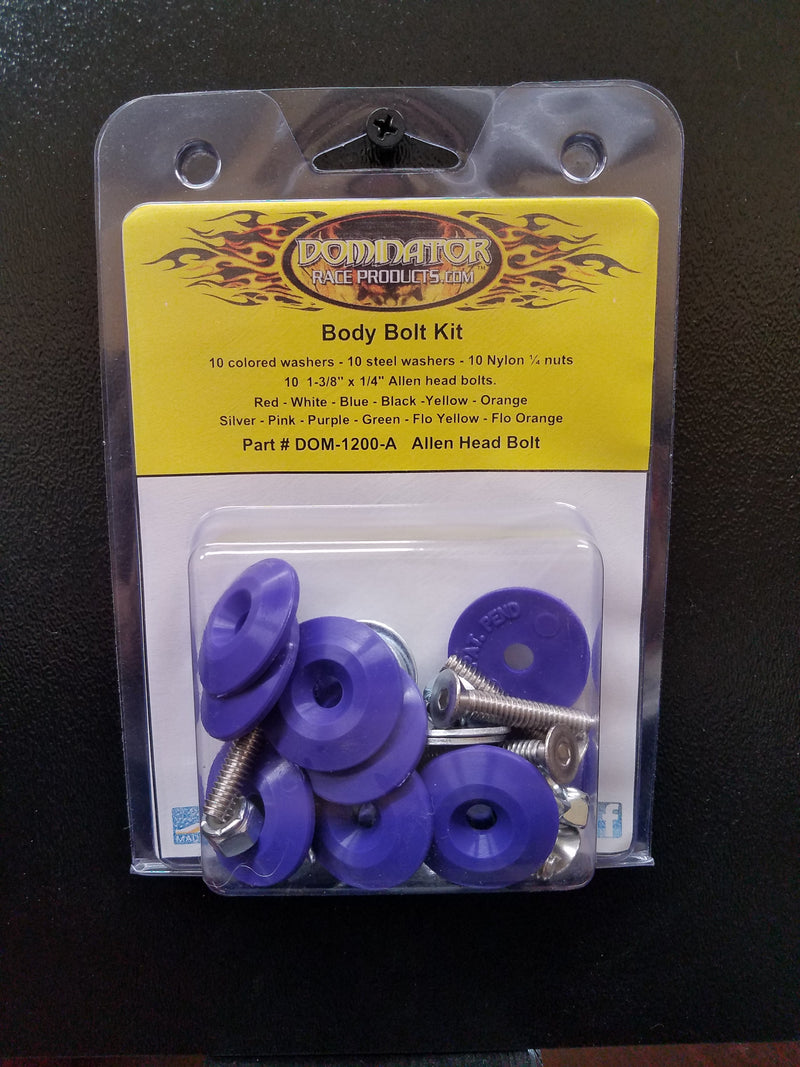 Dominator Race Products Body Bolt Kit Purple Allen Head