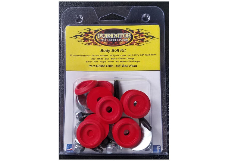 Dominator Race Products Body Bolt Kit Red Hex Head