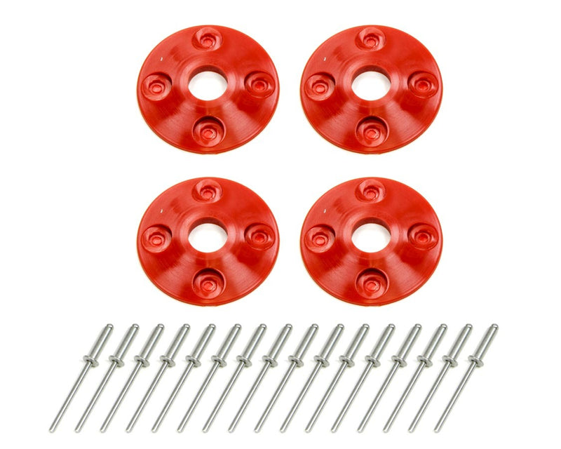 Dominator Race Products Scuff Plate Plastic 4pk Red