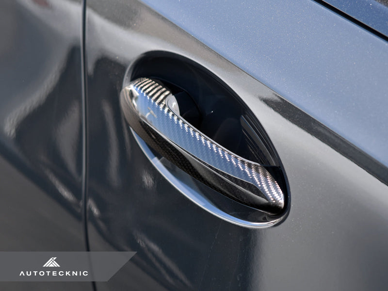 AutoTecknic Dry Carbon Door Handle Trim Set - G22 4-Series