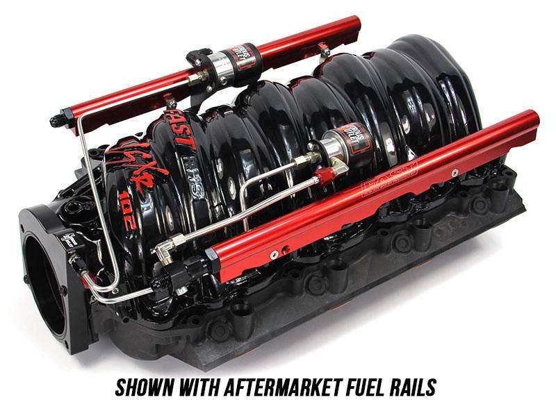 Nitrous Outlet GM 102mm Fast Intake Hard-line Plate System  - After Market Fuel Rails/ Fuel Hard-line Requires Fabrication/2006-2019 Corvette Requires K-Tech Idler Pulley Kit - Gas/E85 (5-55psi)(50-200HP)(No bottle)