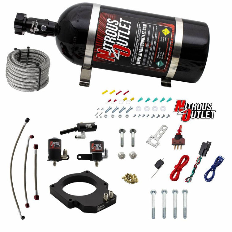 Nitrous Outlet GM 2017-2021 ZL1 Camaro Throttle Body Plate System - Gas/E85 (5-55psi)(50-200HP)(15lb Bottle)