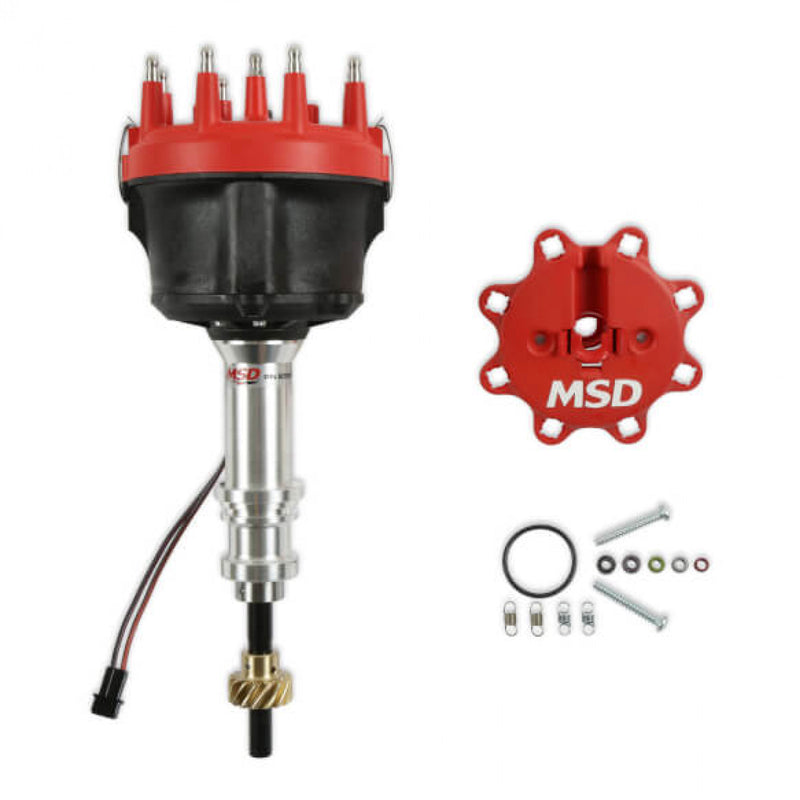 MSD Billet Distributor - Ford - Small Block V8 - Bronze Gear