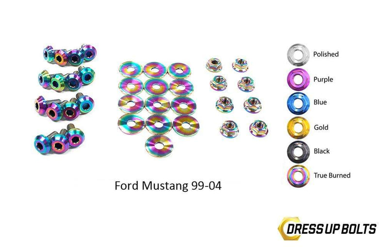 Ford Mustang (1999-2004) Titanium Dress Up Bolts Engine Bay Kit