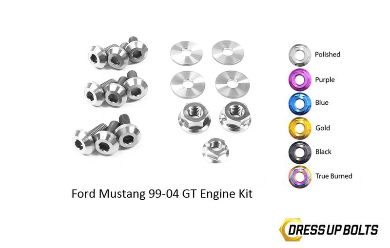 Ford Mustang GT (1999-2004) Titanium Dress Up Bolts Engine Kit