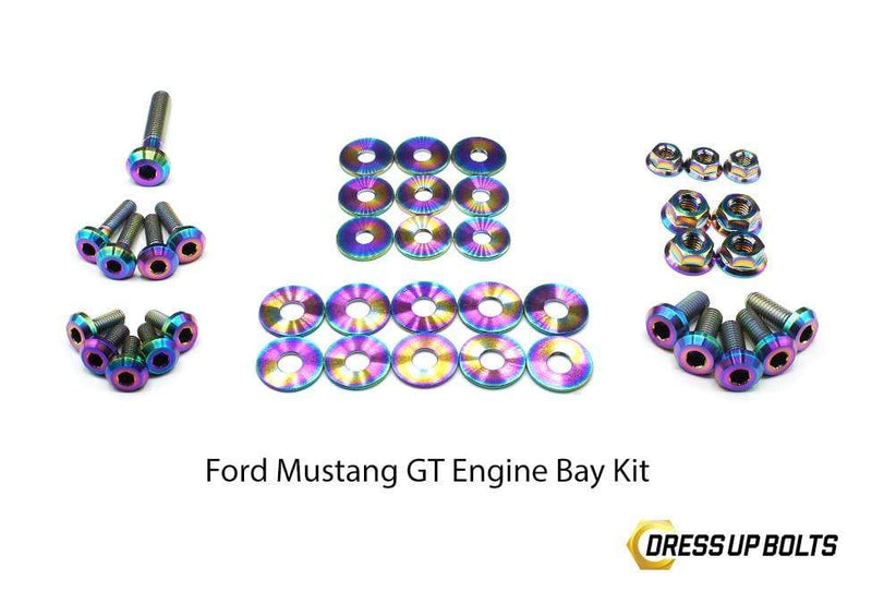Ford Mustang GT (2015-2017) Titanium Dress Up Bolts Engine Bay Kit