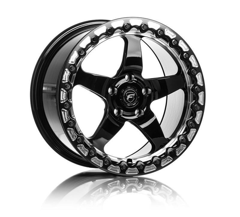 Forgestar D5 Beadlock 15x10 / 5x115 BP / ET22 / 6.4in BS Gloss Black Wheel