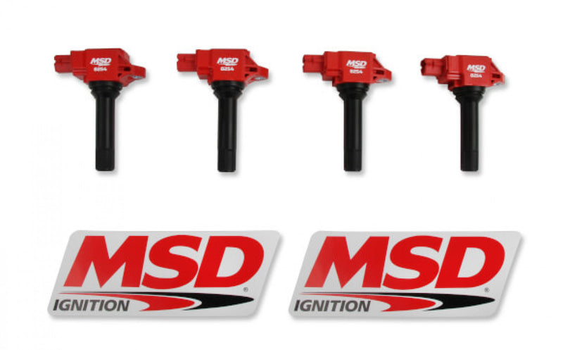 MSD Ignition Coil - Blaster Series  - Subaru/Toyota/Scion H4 - 2.0L - Red - 4-Pack