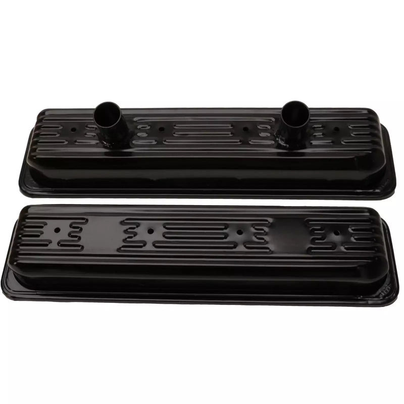 Chevrolet Performance Valve Cover Kit SBC Circle Track Steel Black