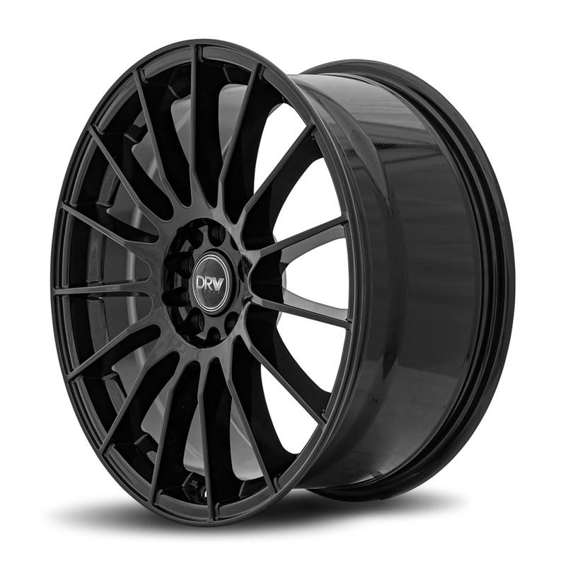 DRW Wheels D15 18x8 5x105/114.3 40 73.1 Gloss Black Machine Face