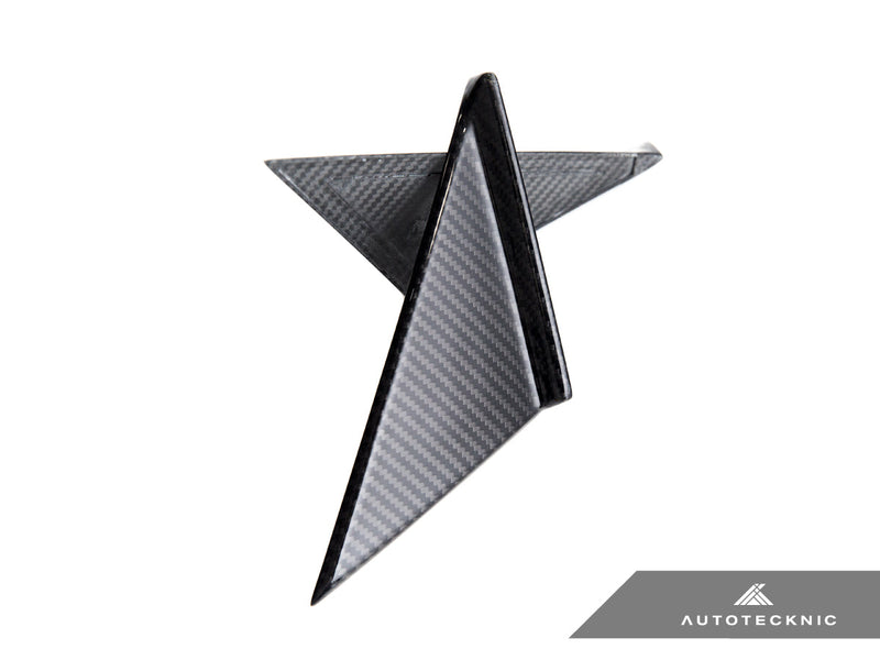 AutoTecknic Version III Dry Carbon Side Mirror Wind Deflector Set - A90 Supra 2020-Up