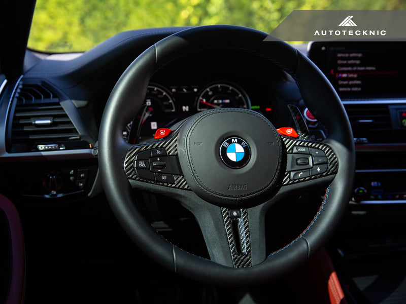 AutoTecknic Carbon Alcantara Steering Wheel Trim - F97 X3M | F98 X4M