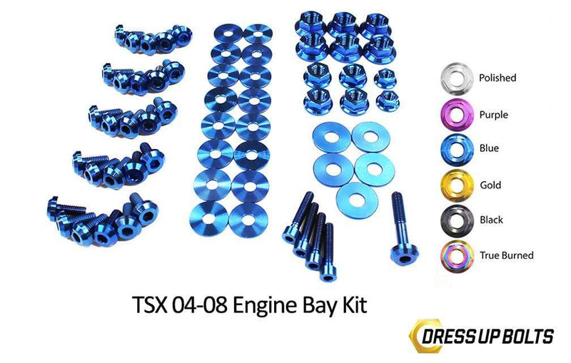 Acura TSX (2004-2008) Titanium Dress Up Bolts Engine Bay Kit