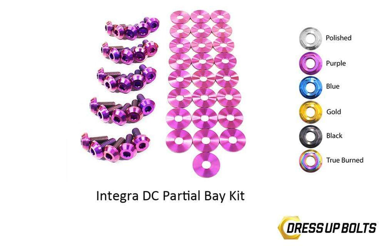 Acura Integra DC (1994-2001) Titanium Dress Up Bolts Partial Engine Bay Kit