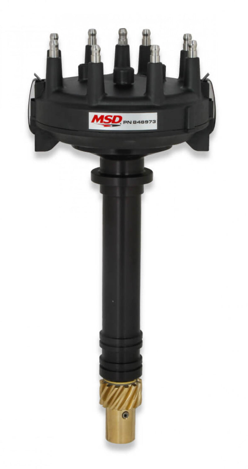 MSD Black Chevy Low-Profile Crank Trigger Distributor