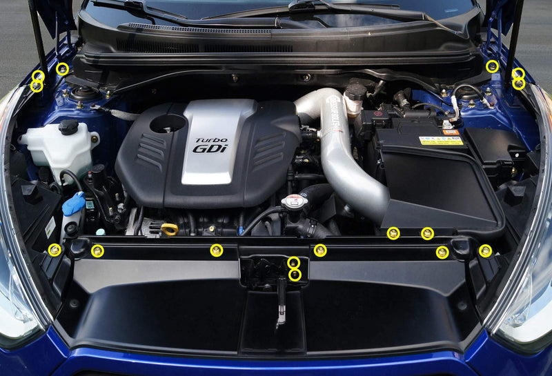 Dress Up Bolts Stage 1 Titanium Hardware Engine Bay Kit - Hyundai Veloster (2012-2018)
