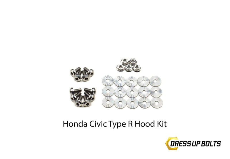 Dress Up Bolts Titanium Hardware Hood Kit - Honda Civic Type R (2017-2021)