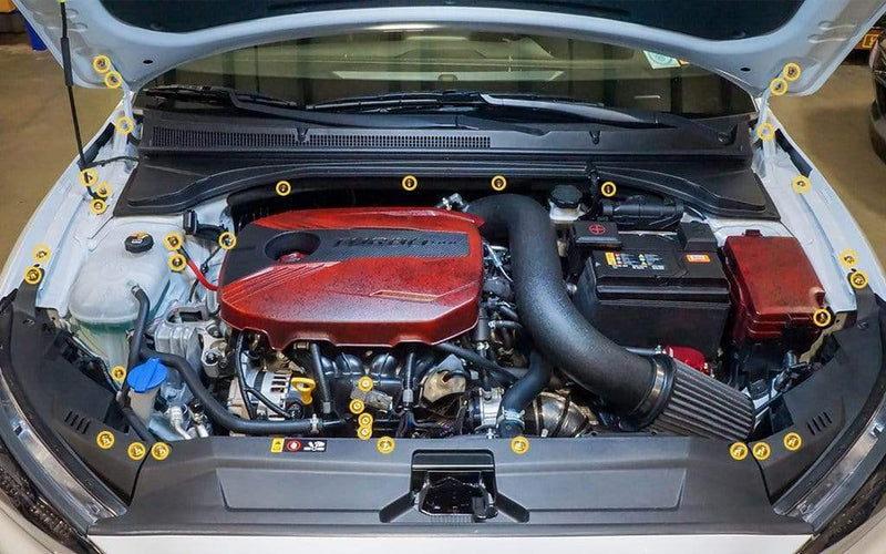 Dress Up Bolts Titanium Hardware Engine Bay Kit - Hyundai Veloster (2019-2022)