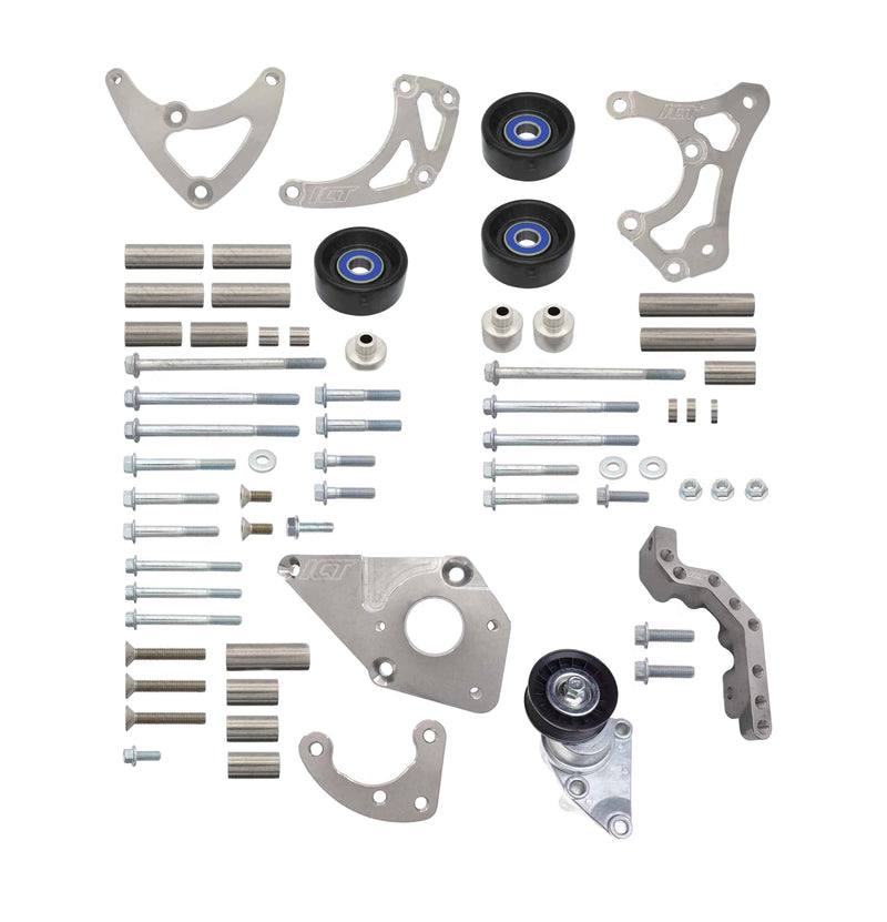 ICT Billet LS Truck Passenger-Side Alternator and Power Steering Bracket Kit