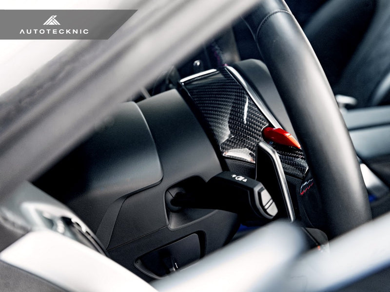 AutoTecknic Replacement Carbon Steering Wheel Top Cover - G80 M3 | G82/ G83 M4