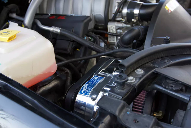 ProCharger Jeep Grand Cherokee SRT8 6.1L HO installation with optional polished finish; vehicle and engine not included