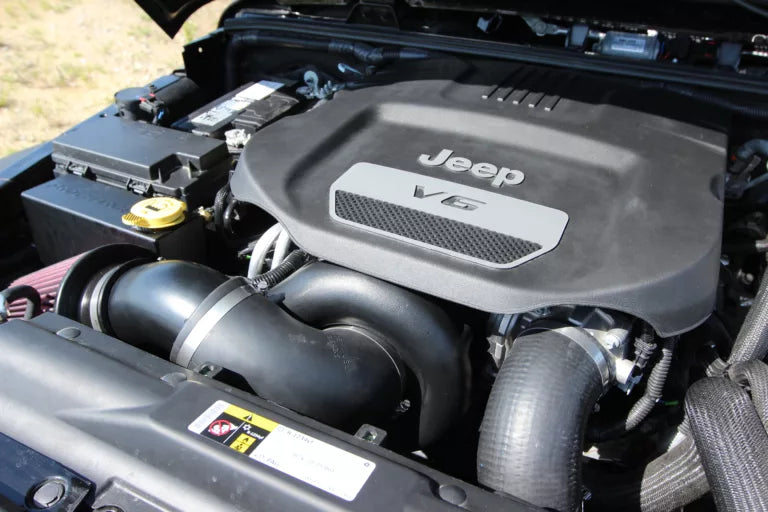 ProCharger Jeep Wrangler JK 3.6L installation reference; vehicle and engine not included