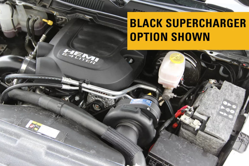 Manufacturer 2014-2018 RAM HD 6.4L ProCharger installation reference; selected finishes and package equipment may differ.