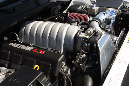 ProCharger early 6.1L HEMI installation with optional polished supercharger; vehicle and engine not included