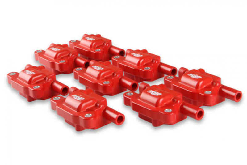 MSD Ignition Coil - GM LS Blaster Series - LS2/LS3/LS4/LS7/LS9 Engines - Red - 8-Pack