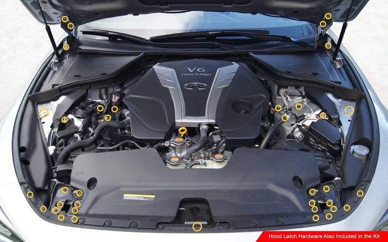 Dress Up Bolts Titanium Hardware Engine Bay Kit - Infiniti Q50 (2016-Present)