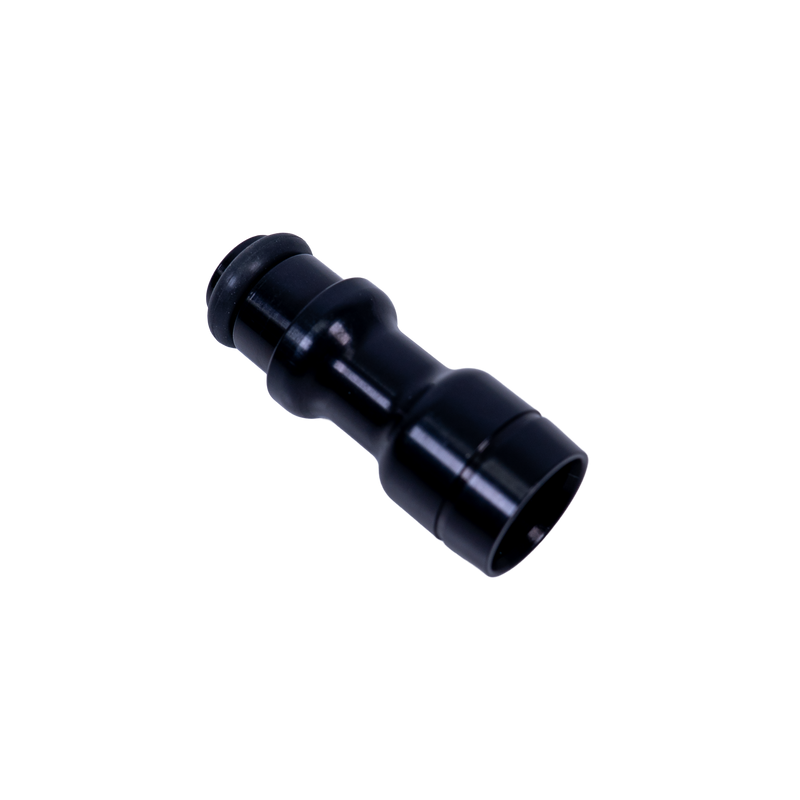Black anodized TooHighPsi injector extension detail