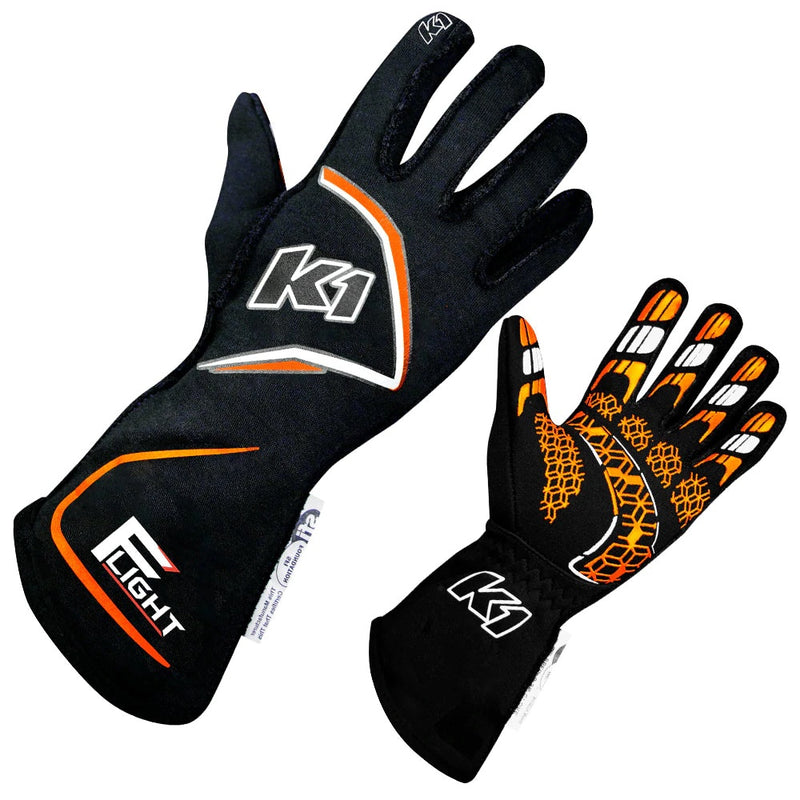 Gloves Flight Medium Black-Flo Orange