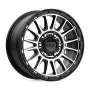 KM542 16X8 6X5.5 S-BLK MACH 00MM
