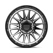 KM542 17X9 6X5.5 S-BLK MACH -12MM