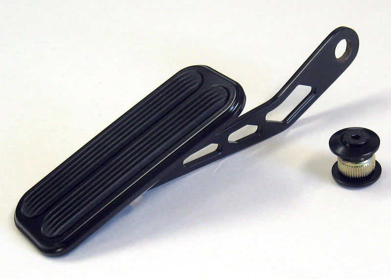 Drive-By-Wire XL Pedal Chrome w/Rubber Pad Blk